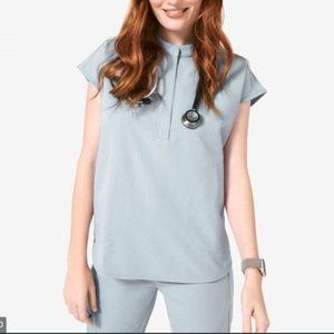 FIGS Dusty Blue Rafaela Top